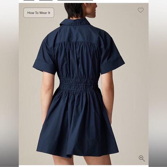 J. Crew Elena mini shirtdress in cotton poplin - Picture 2 of 8